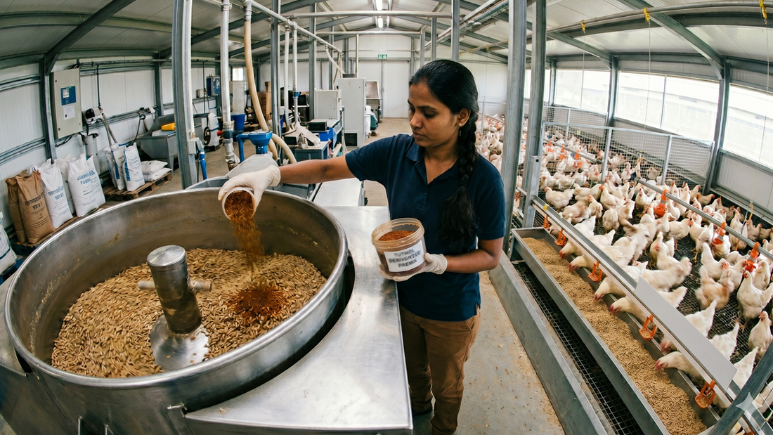 Role of thymol and thymol derivatives in animal feed