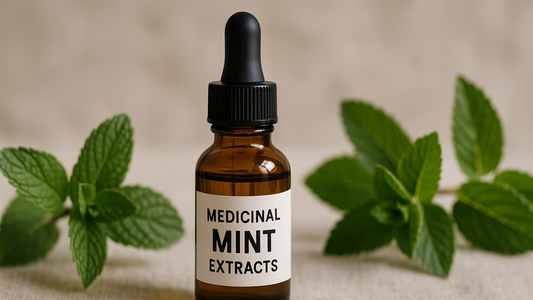 Which mint derivatives are used in pharmaceuticals?